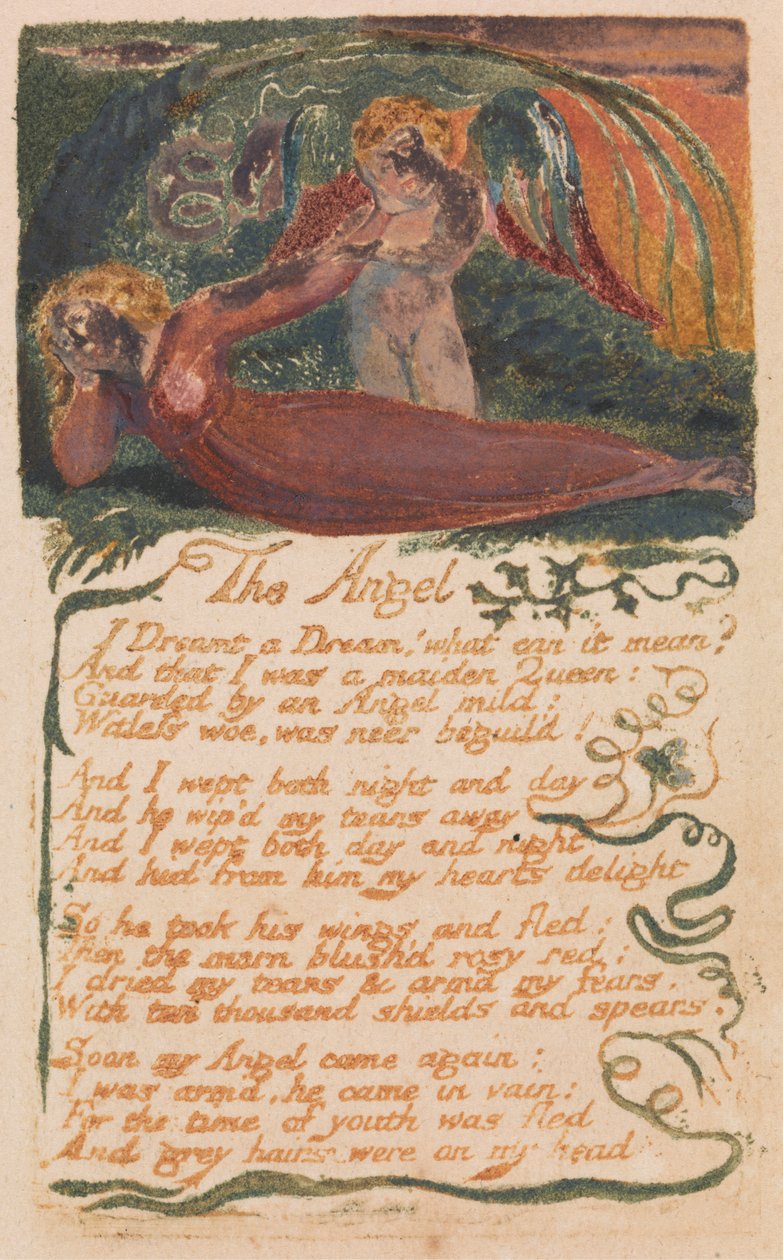 Canções da Inocência e da Experiência, Placa 40, "O Anjo" (Bentley 41) de William Blake