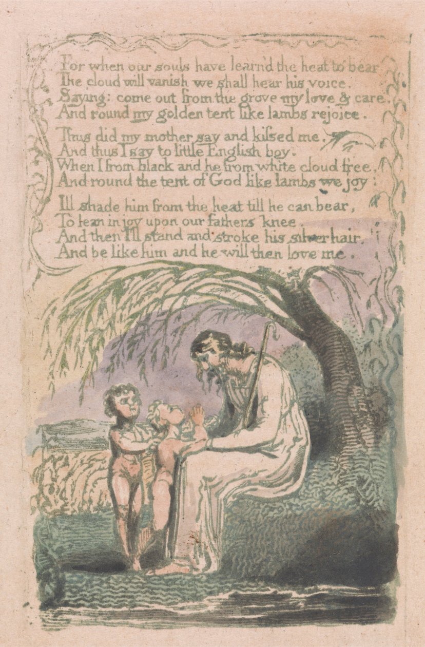 Canções de inocência e experiência, ilustração 6, O garotinho negro (Bentley 10) de William Blake