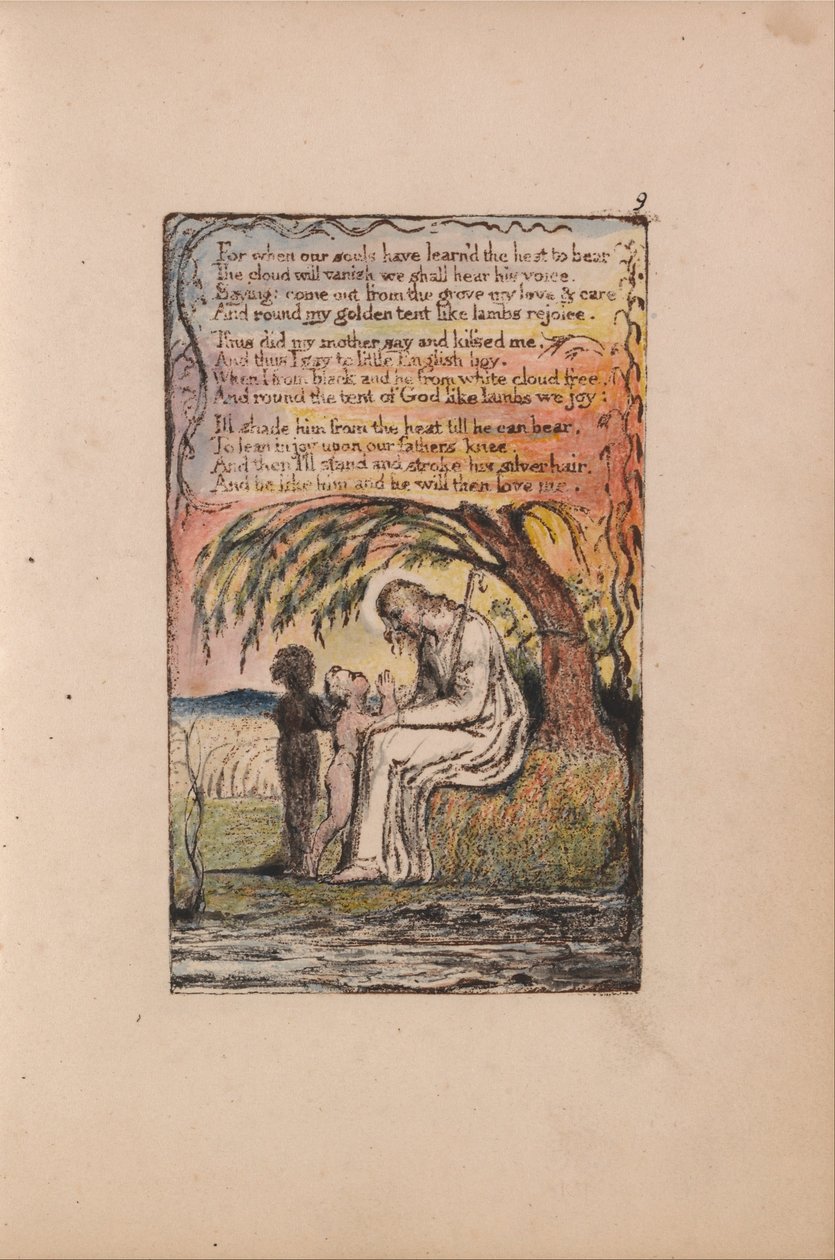 Canções de inocência e experiência, ilustração 9, O garotinho negro (Bentley 10) de William Blake