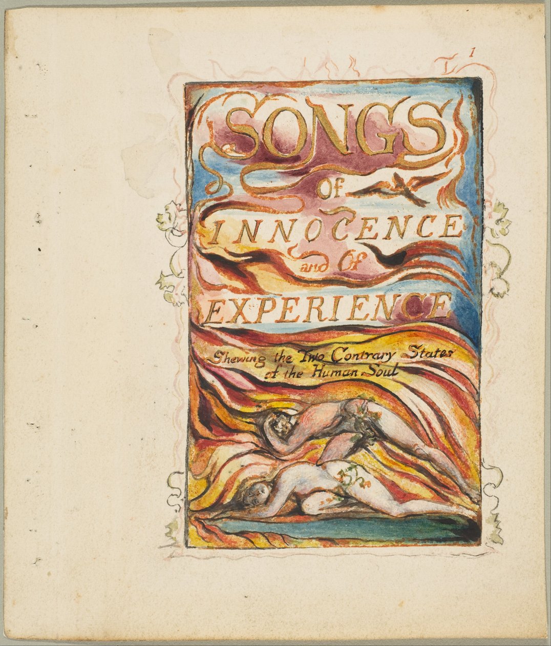 Canções de Inocência e de Experiência, Shewing the Two Contrary States of the Human Sou..., ca. 1825. de William Blake
