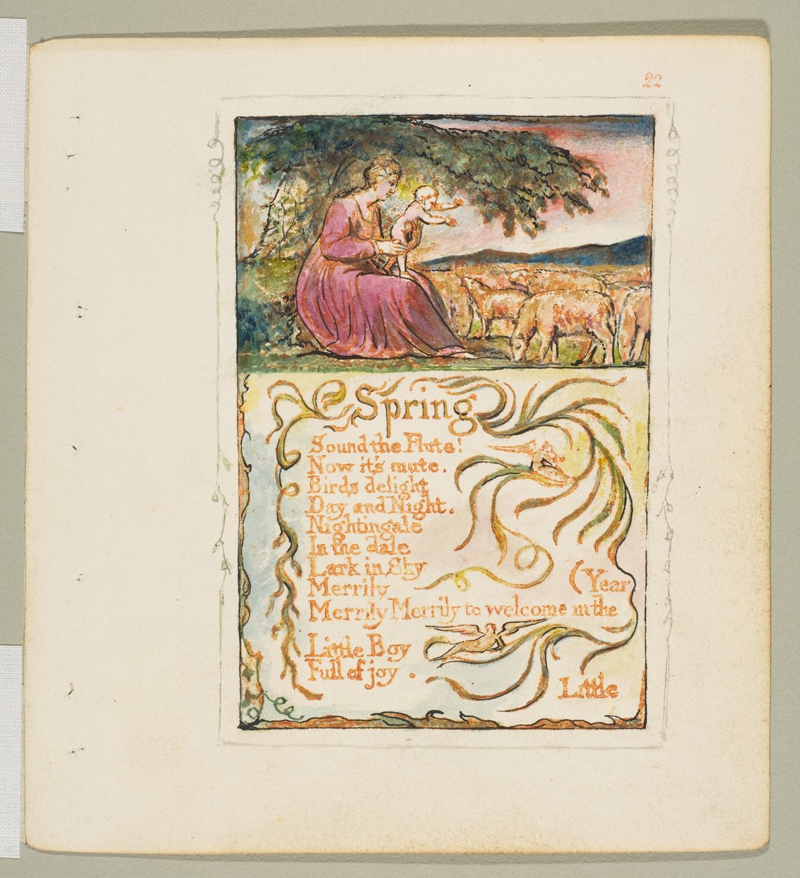 Canções de Inocência e de Experiência: Primavera, ca. 1825. de William Blake