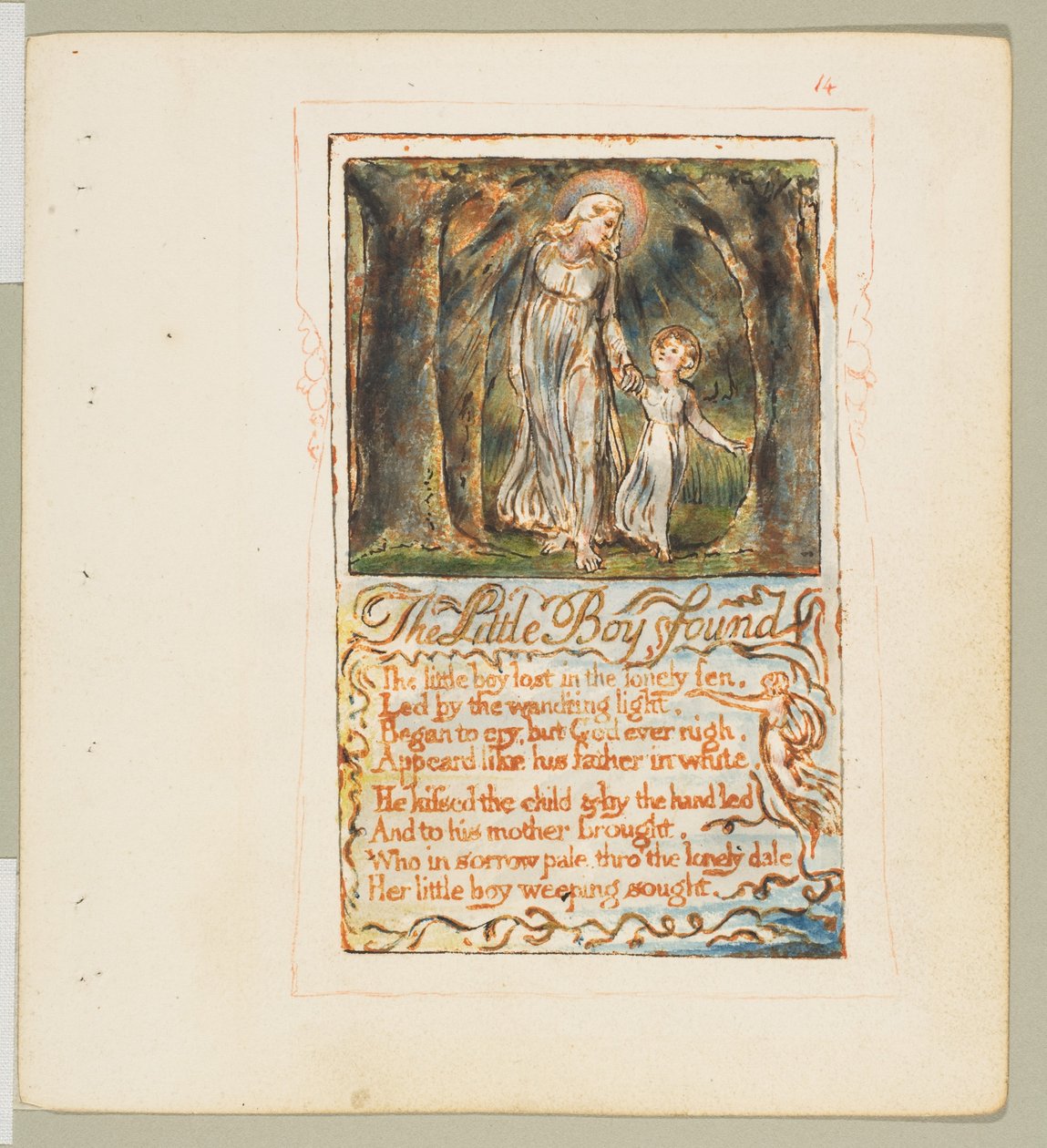 Canções de Inocência e de Experiência: The Little Boy Found, ca. 1825. de William Blake