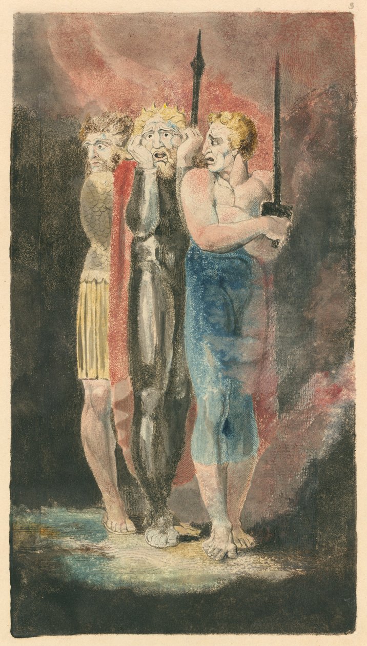 Os Acusadores de Roubo, Adultério, Assassinato (Guerra) de William Blake