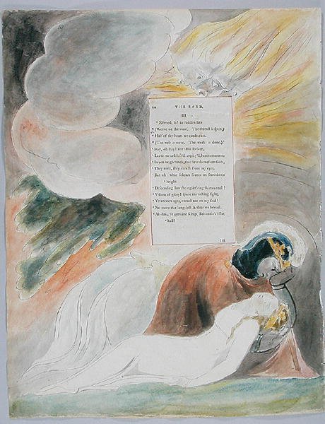 O Bardo, desenho 62 de &39;The Poems of Thomas Gray&39; de William Blake