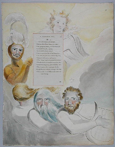 O Bardo, desenho 63 de &39;The Poems of Thomas Gray&39; de William Blake