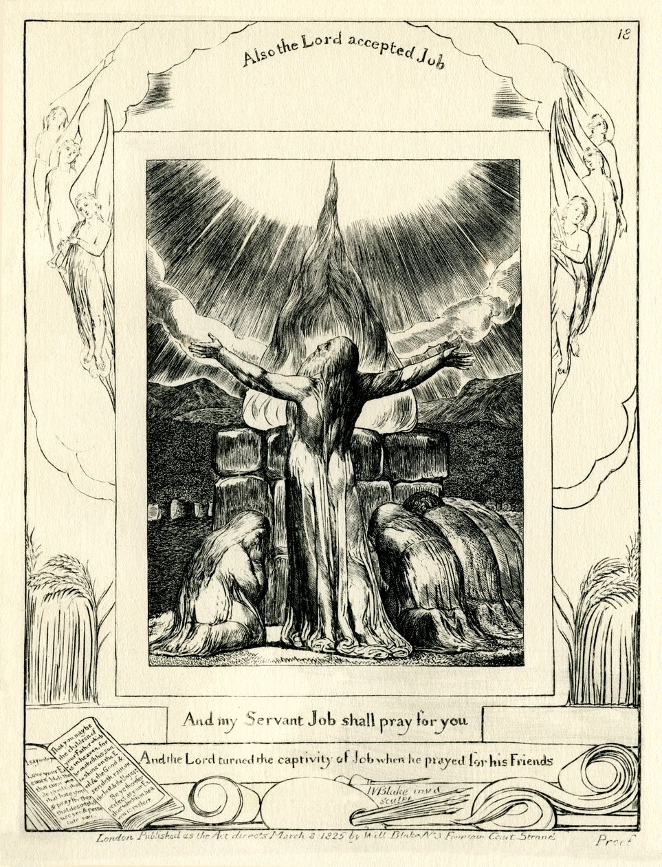 O livro de Jó 42: 8 ilustrado por william Blake de William Blake