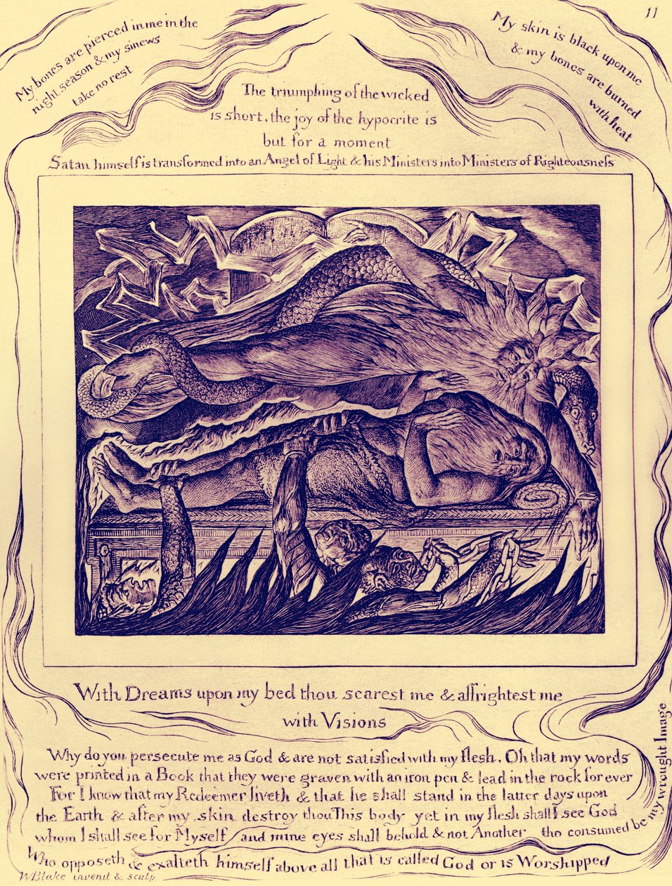 As ilustrações do Livro de Job de William Blake de William Blake