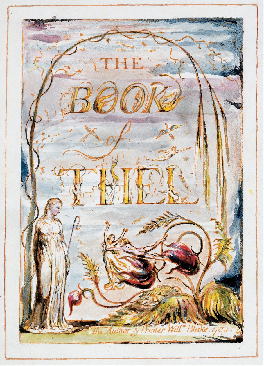O Livro de Thel (frontispício) de William Blake