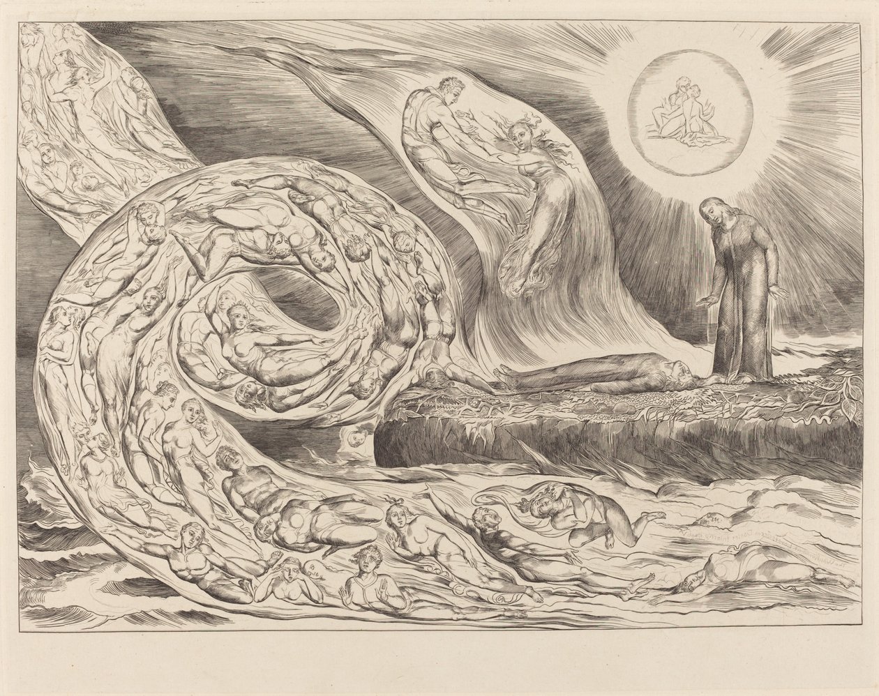 O Círculo da Luxúria: Paolo e Francesca de William Blake