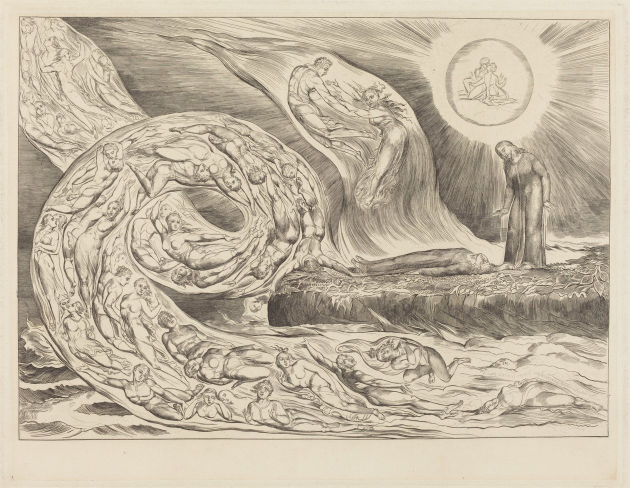 O Círculo dos Luxuriosos: Paolo e Francesca de William Blake