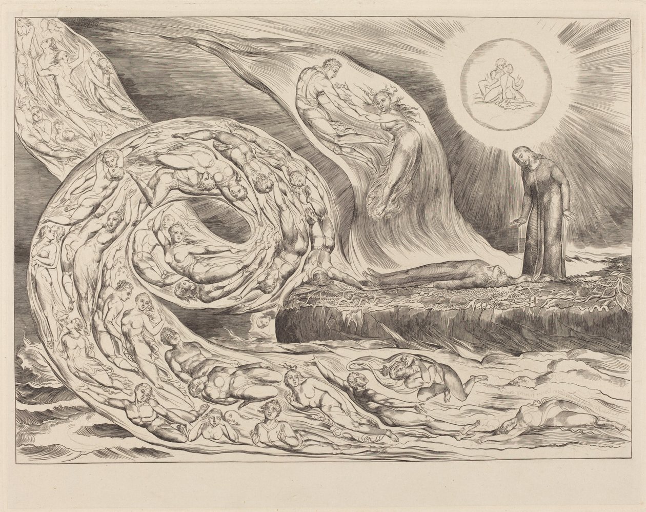 O Círculo dos Lascivos: Paolo e Francesca de William Blake