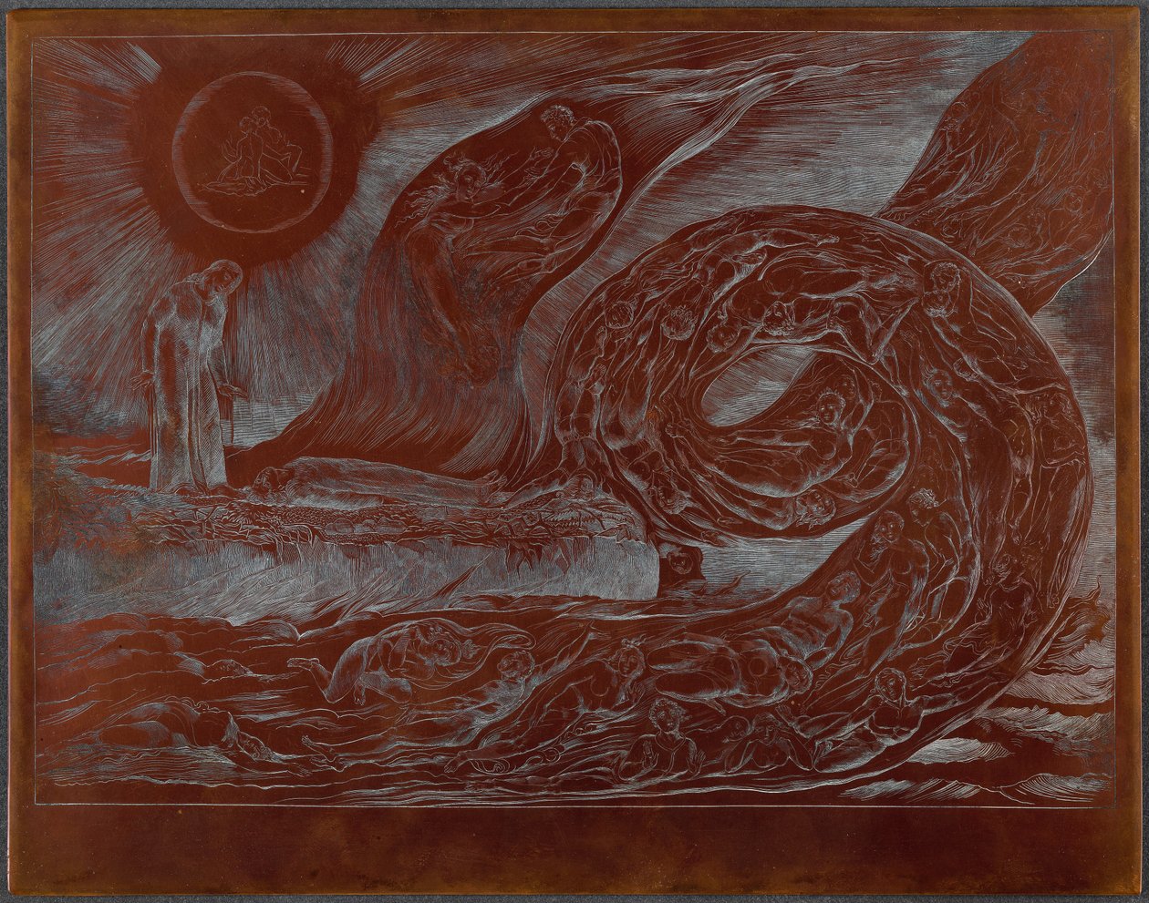 O círculo dos luxuriosos: Paolo e Francesca de William Blake
