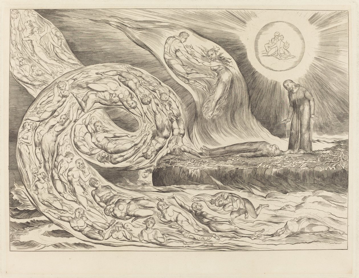 O Círculo dos Lusitanos: Paolo e Francesca, 1827. de William Blake