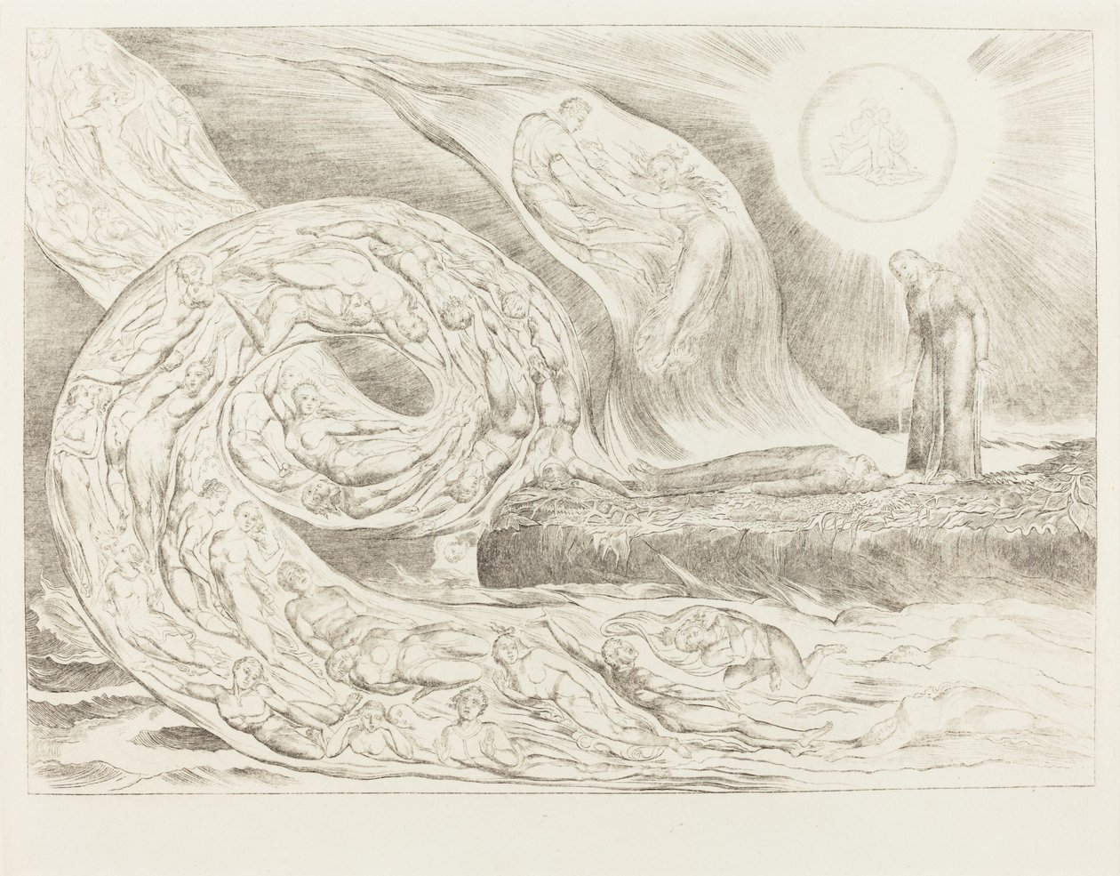 O Círculo dos Lusitanos: Paolo e Francesca, 1827. de William Blake