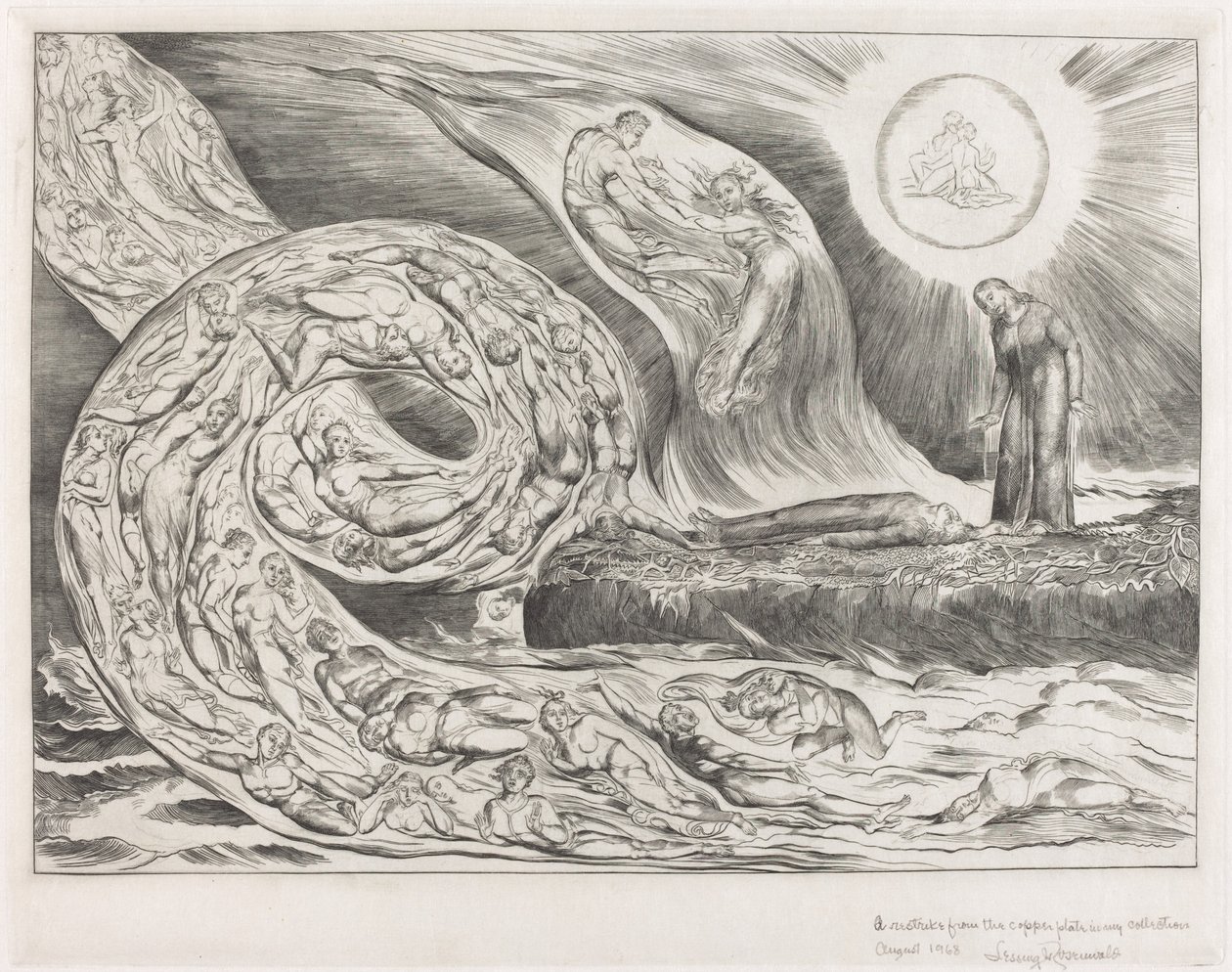O Círculo dos Lusitanos: Paolo e Francesca, 1827. de William Blake