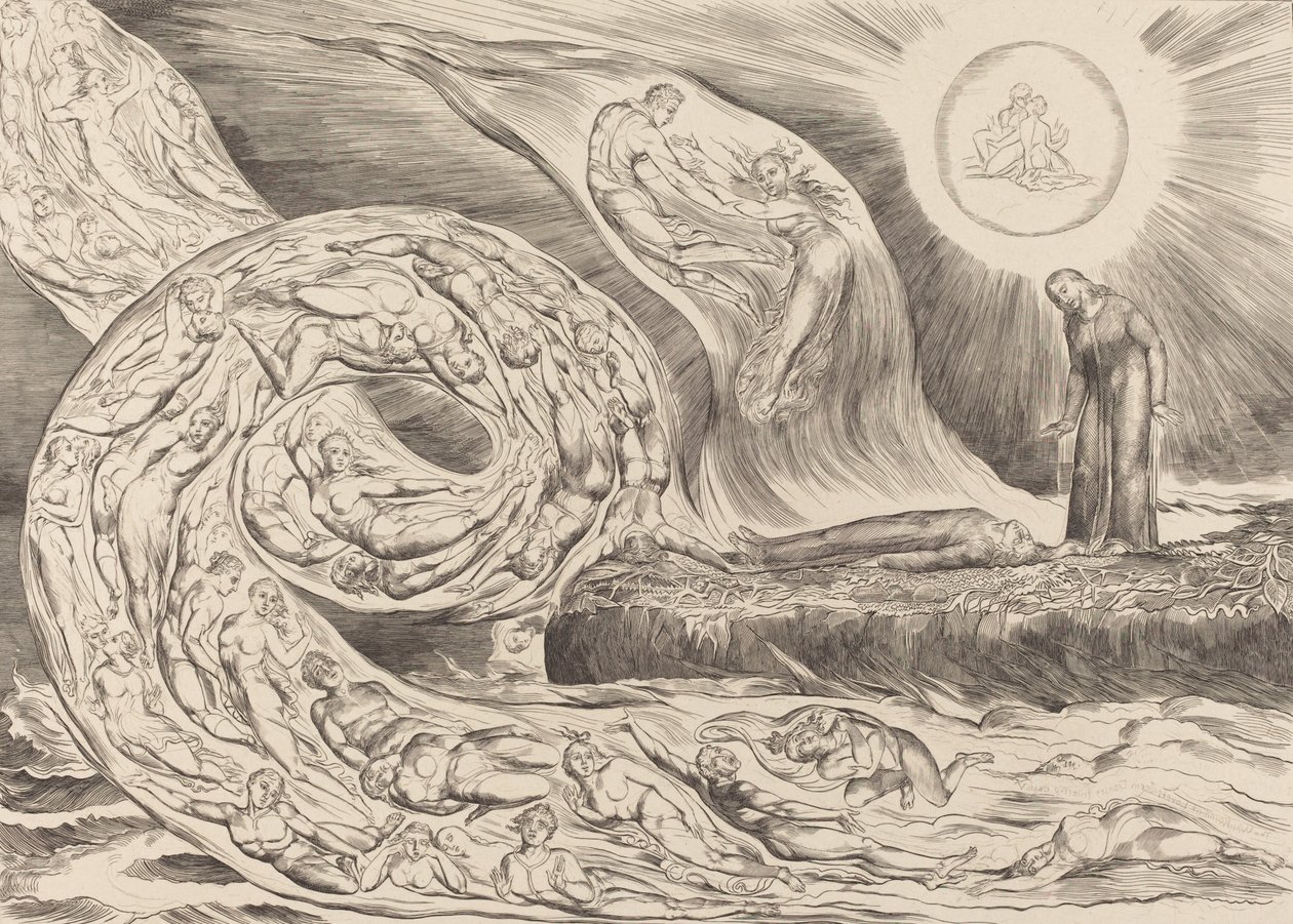 O Círculo dos Lusitanos: Paolo e Francesca, 1827. de William Blake