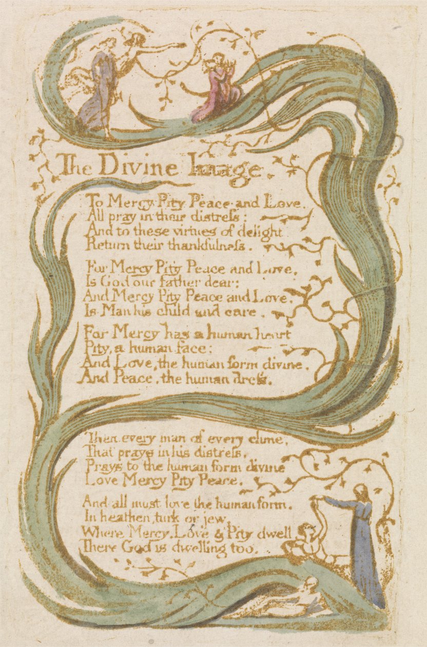 &39;The Divine Image&39;, gravura 12 de &39;Songs of Innocence&39; de William Blake