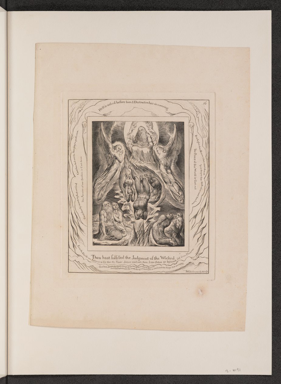 A Queda de Satanás, 1825. de William Blake