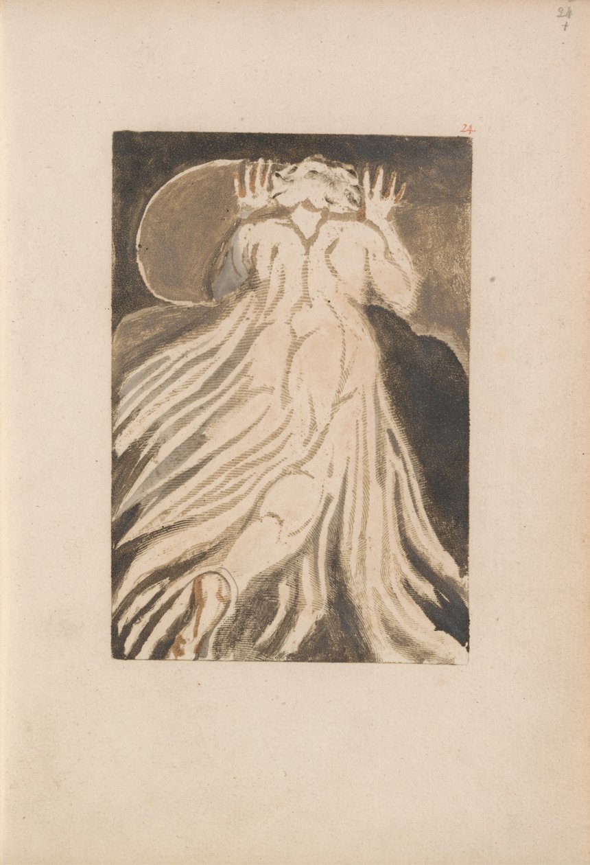 O Primeiro Livro de Urizen, Placa 28 (Bentley 27) de William Blake