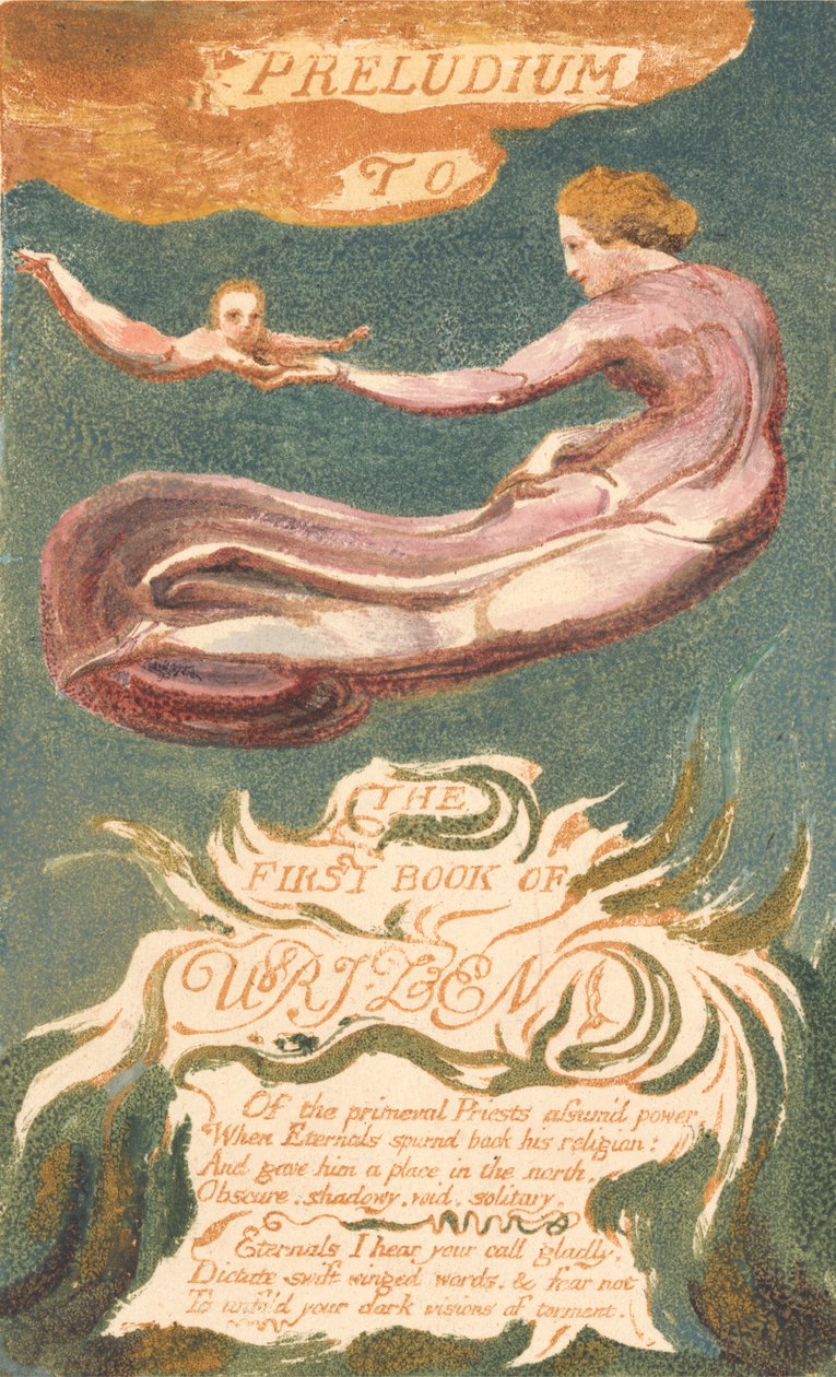 O Primeiro Livro do Urizen, Placa 2, "Prelúdio do Livro do Urizen" (Bentley 2a) de William Blake