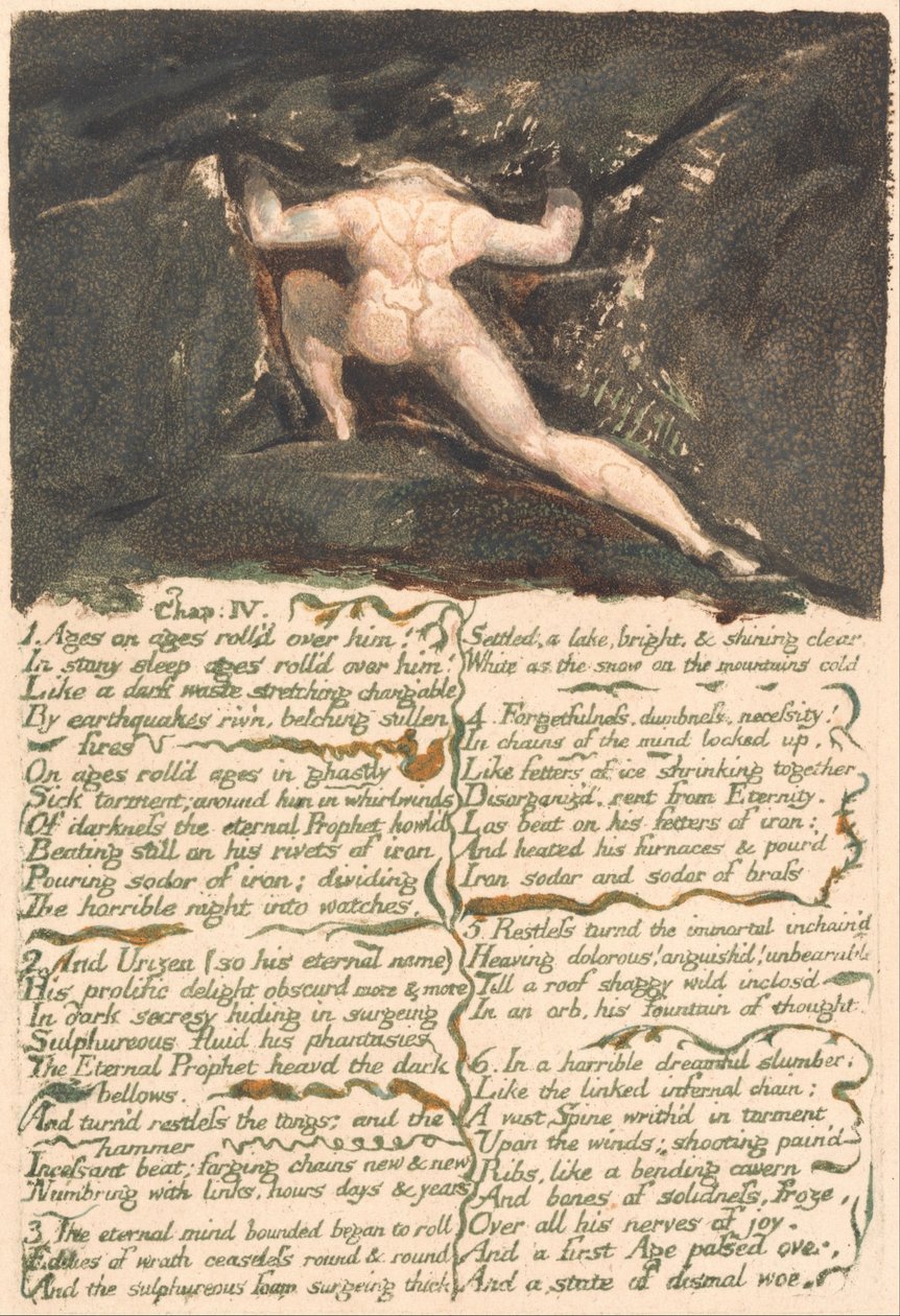 O Primeiro Livro de Urizen, Placa 9, Cap: IV de William Blake