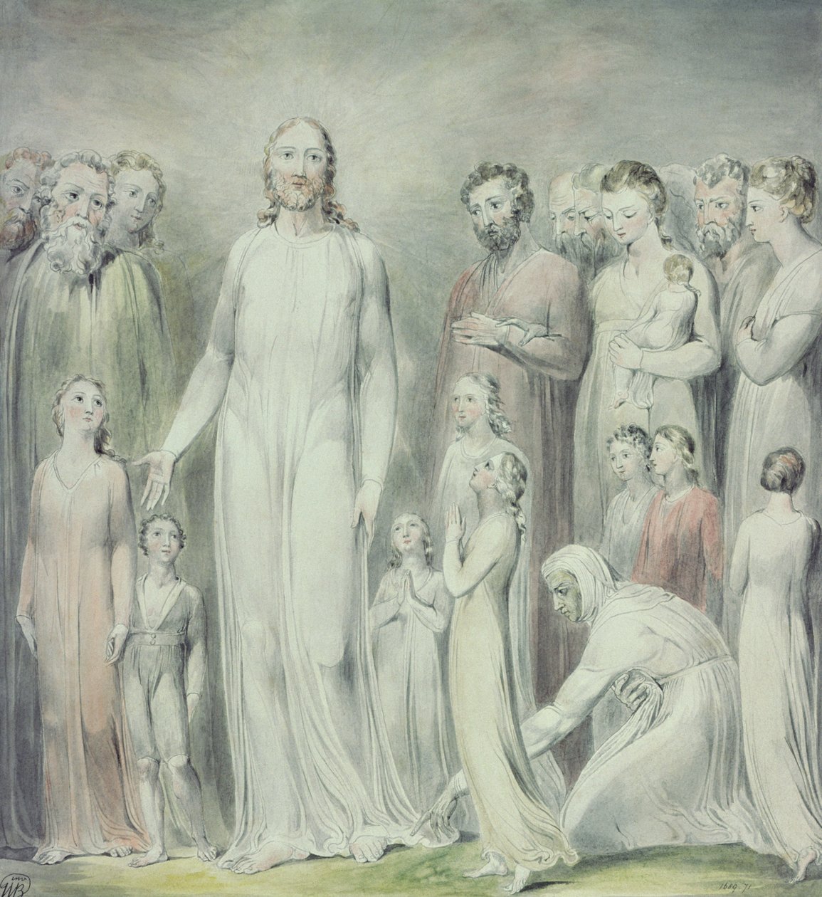 A cura da mulher com uma questão de sangue de William Blake