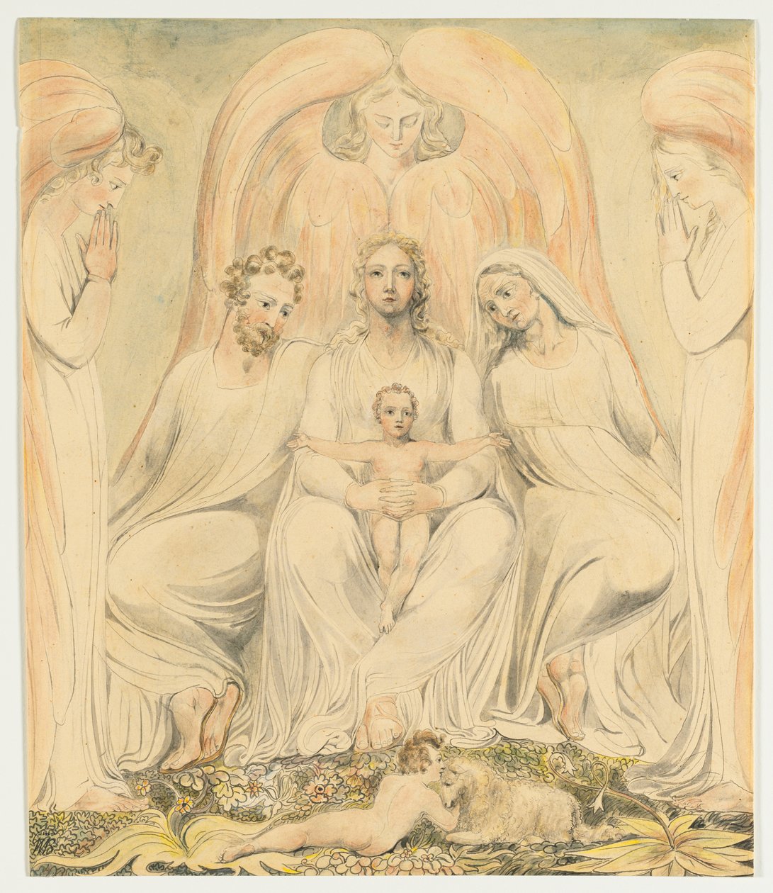 A Sagrada Família também conhecida como Cristo no Colo da Verdade, c. 1805 de William Blake