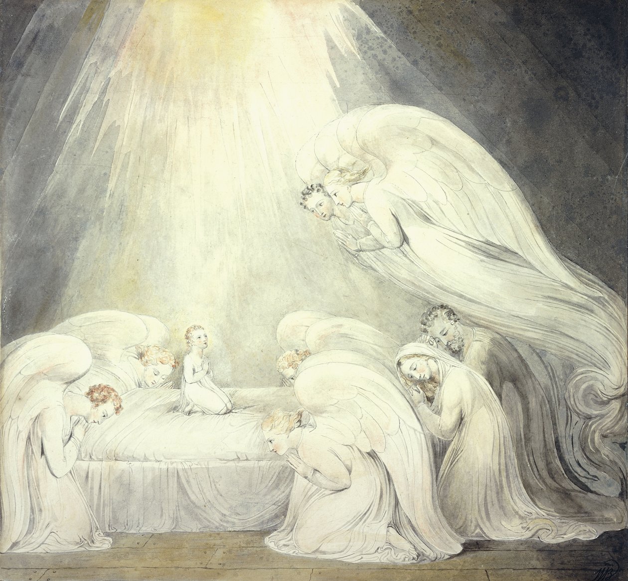 O Menino Jesus Dizendo Suas Orações, c.1805 de William Blake