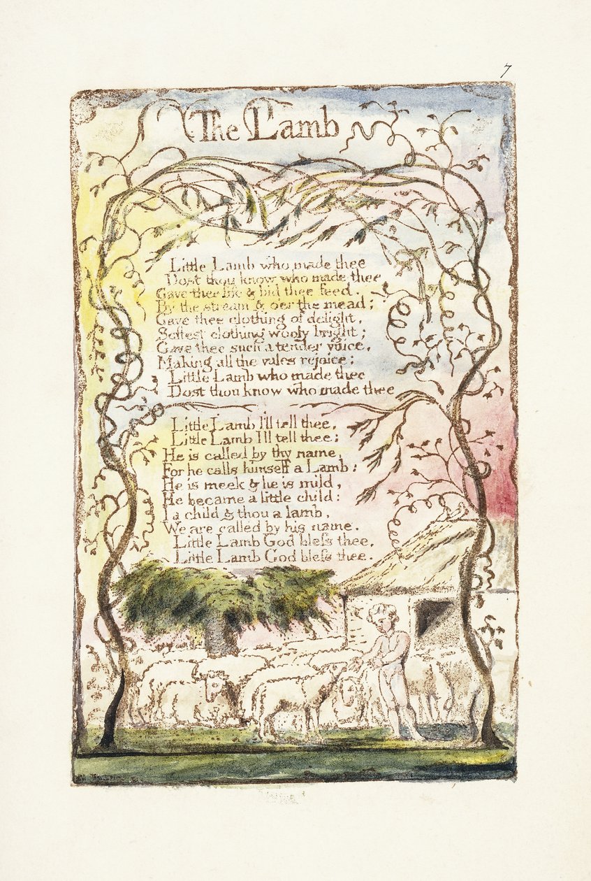 O Cordeiro, 1789 de William Blake