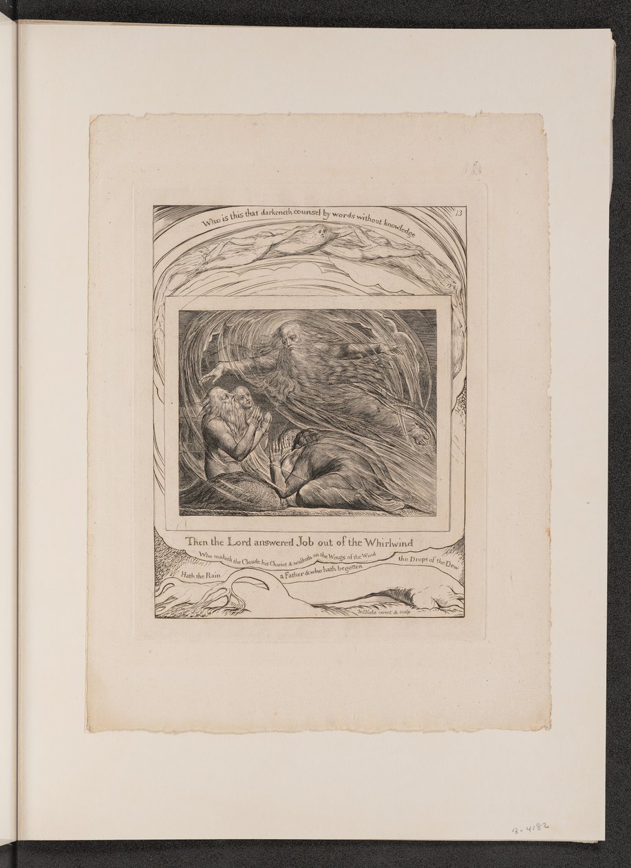 O Senhor Respondendo a Jó do Redemoinho de William Blake