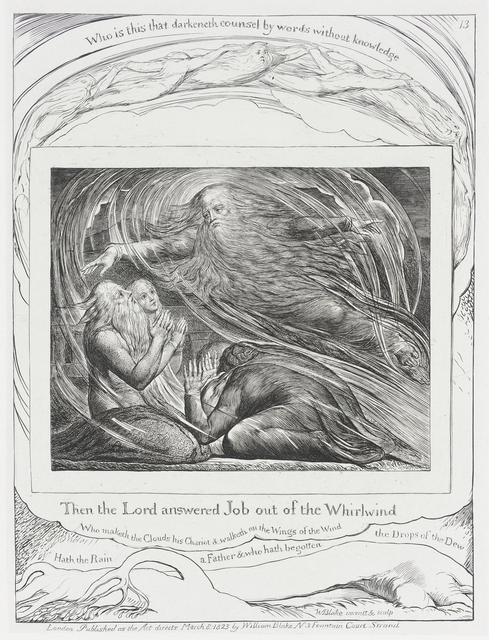 O Senhor responde a Job do meio do redemoinho de William Blake
