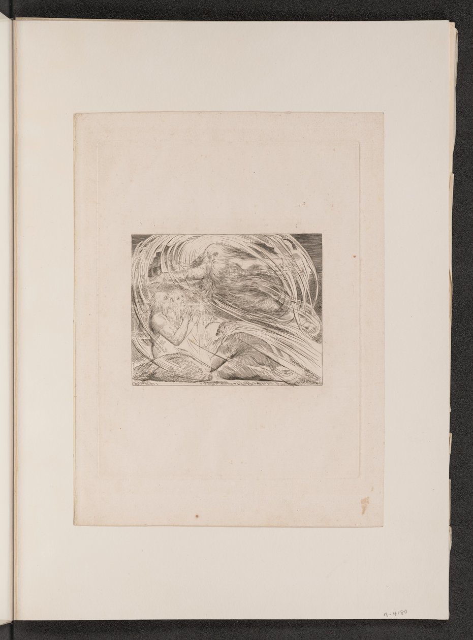 O Senhor Respondeu a Jó fora do Turbilhão, 1825. de William Blake
