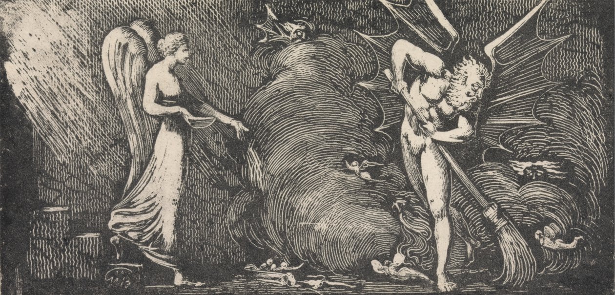 O Homem a Varrer o Salão do Intérprete de William Blake