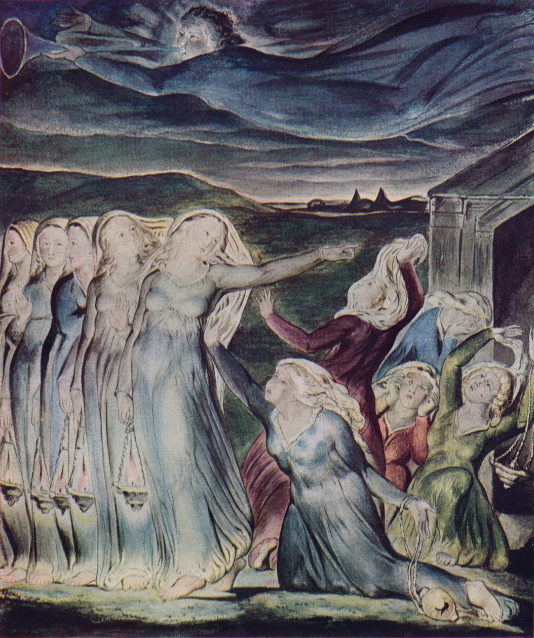 A parábola das virgens sábias e tolas, c1800 de William Blake