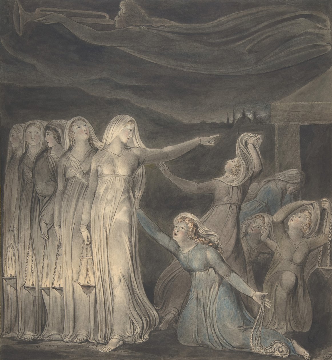 The Parable of the Wise and Foolish Virgins, ca. 1799-1800. de William Blake