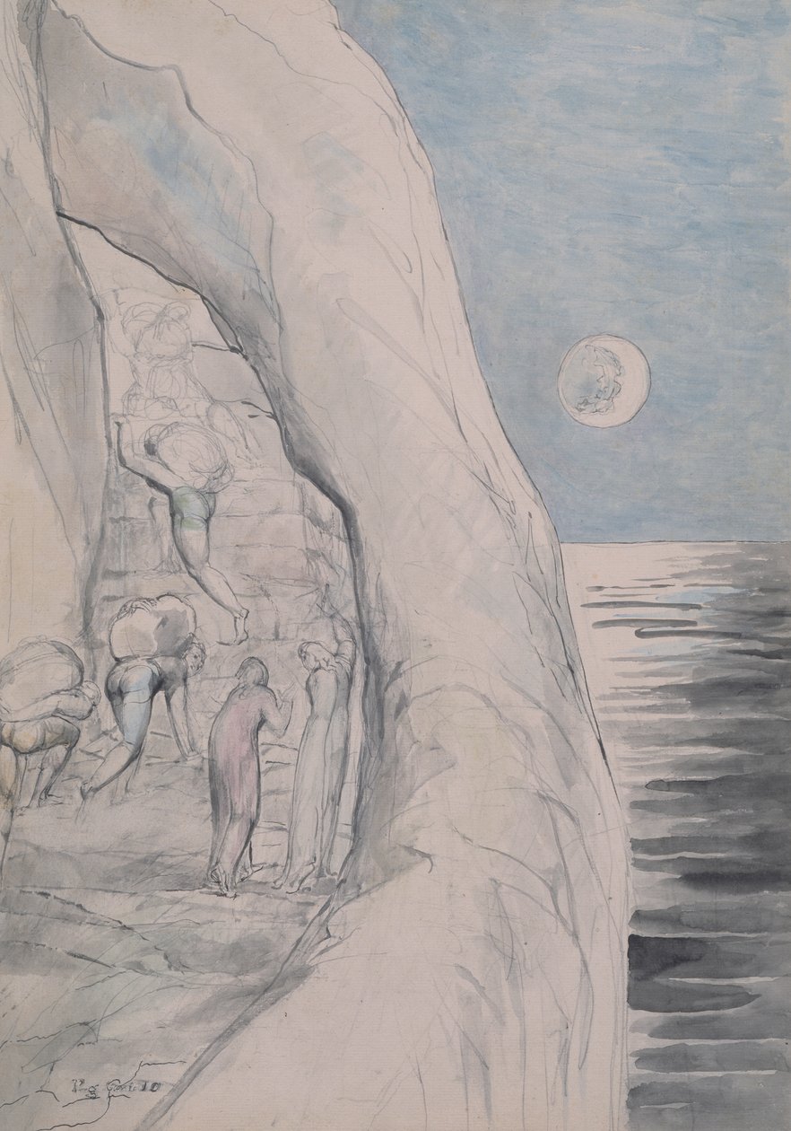 Os orgulhosos sob suas enormes cargas 1824-27 de William Blake