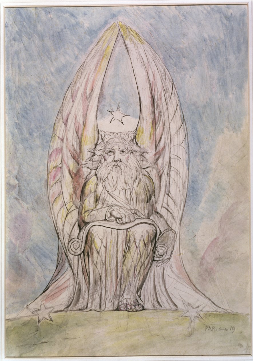 O Anjo da Gravação, ilustração do Canto 19 "Paradiso" da "Divina Comédia" de Dante Alighieri de William Blake