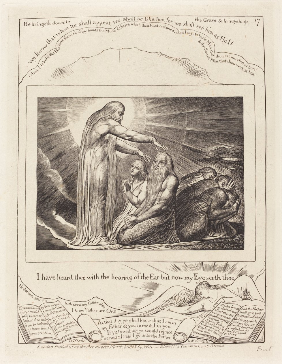 A Visão de Deus, 1825. de William Blake