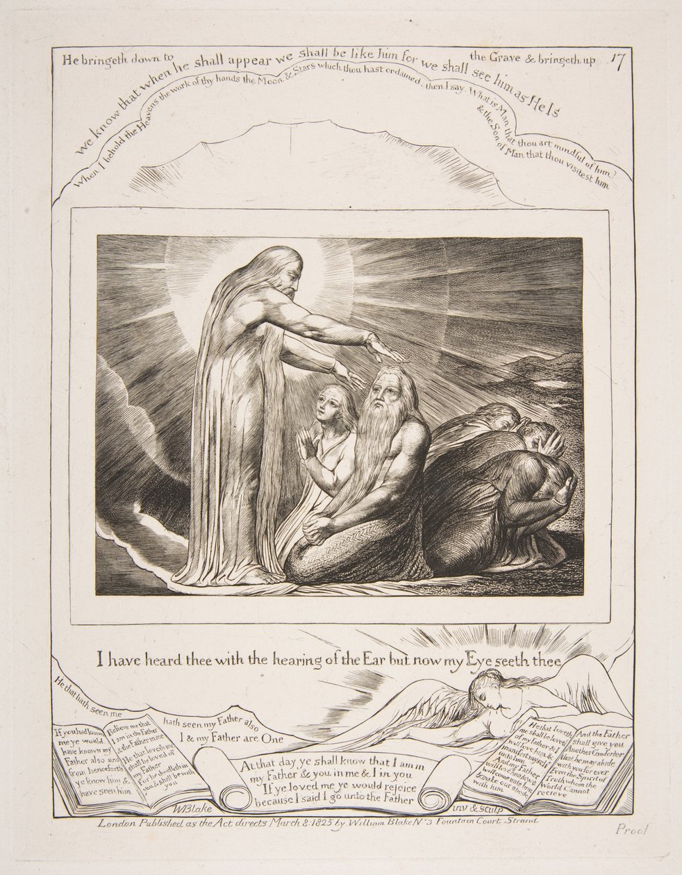 A Visão de Deus, de Ilustrações do Livro de Jó, 1825-26. de William Blake