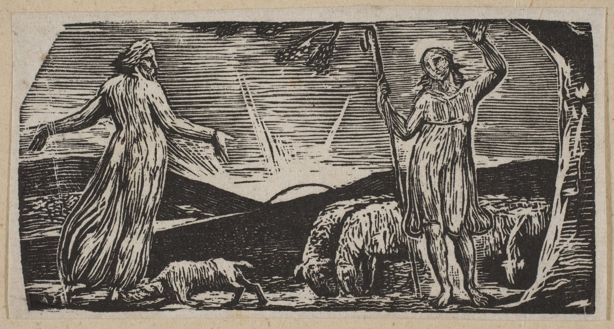 Thenot Remonstrates With Colinet, de Thorntons Pastorals of Virgil, 1821. de William Blake