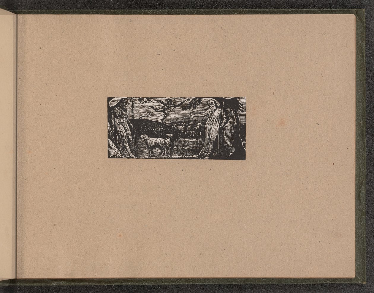 Thenot protesta com Colinet, Lightfoot em segundo plano de William Blake