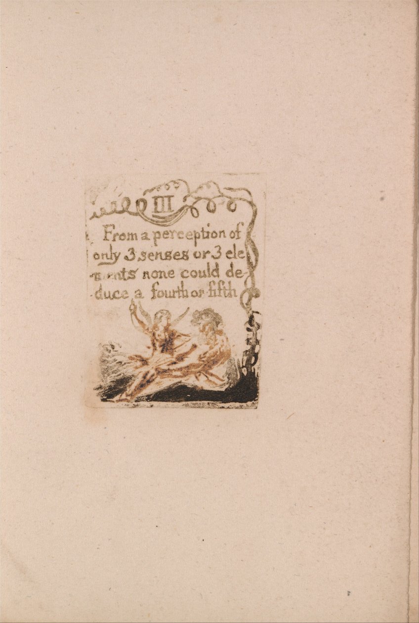 Não há religião natural, ilustração 5, III De uma percepção. . . . (Bentley a6) de William Blake
