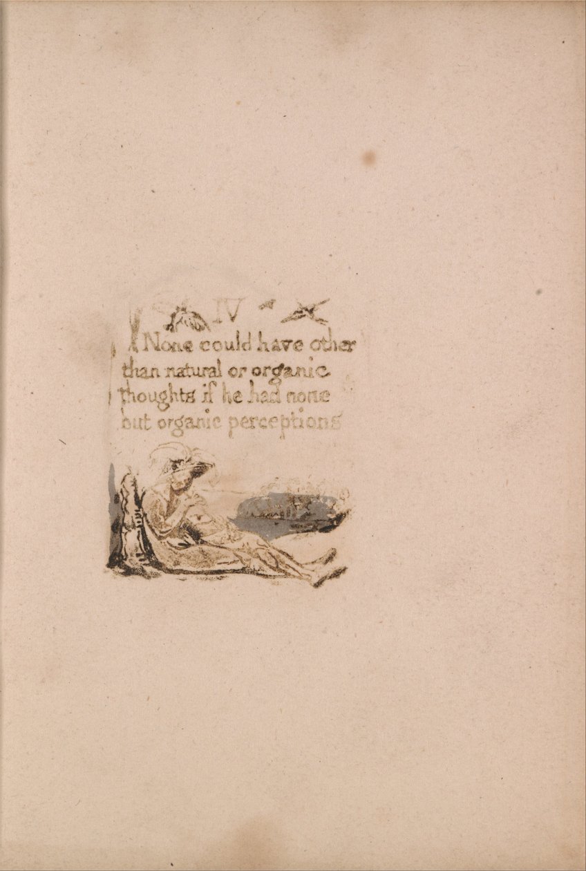 Não existe religião natural, ilustração 6, IV. Nenhuma poderia ter. . . . (Bentley a7) de William Blake