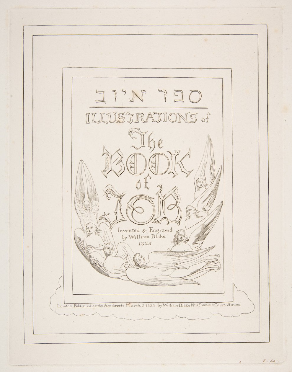 Página de título, de Ilustrações do Livro de Emprego, 1825-26. de William Blake