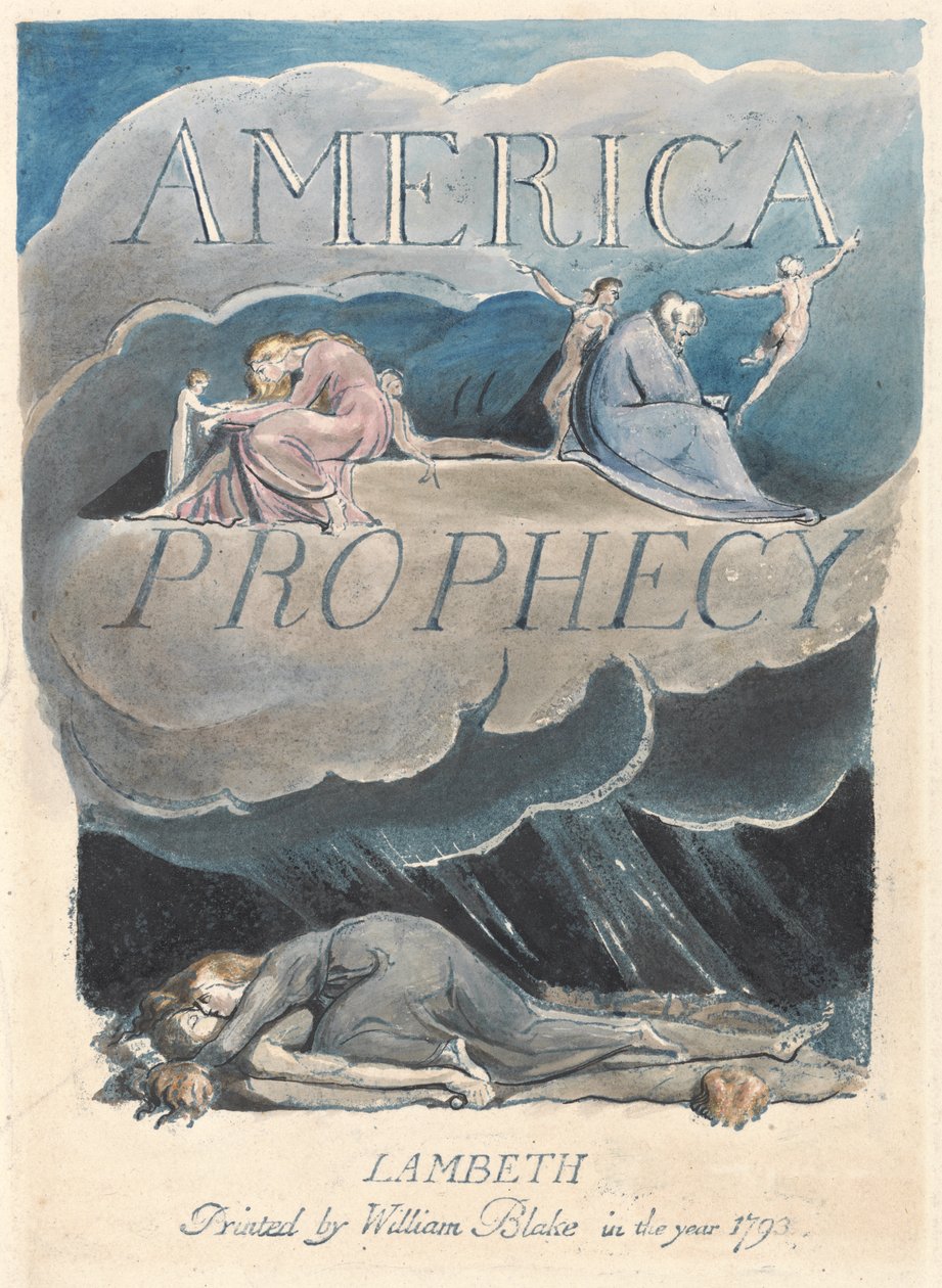 Página de título de &39;America: A Prophecy&39; de William Blake