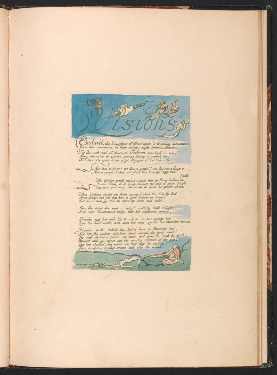 Visions of the Daughters of Albion, Plate 4, "Visions | Enslav