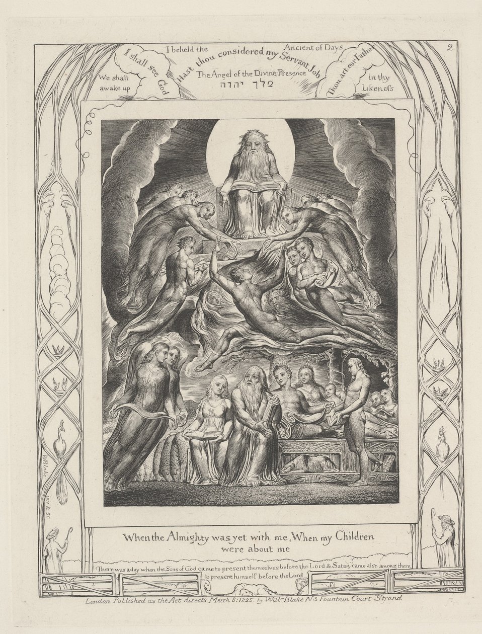 Quando o Todo-Poderoso ainda estava comigo, quando os meus filhos estavam sobre mim. de William Blake
