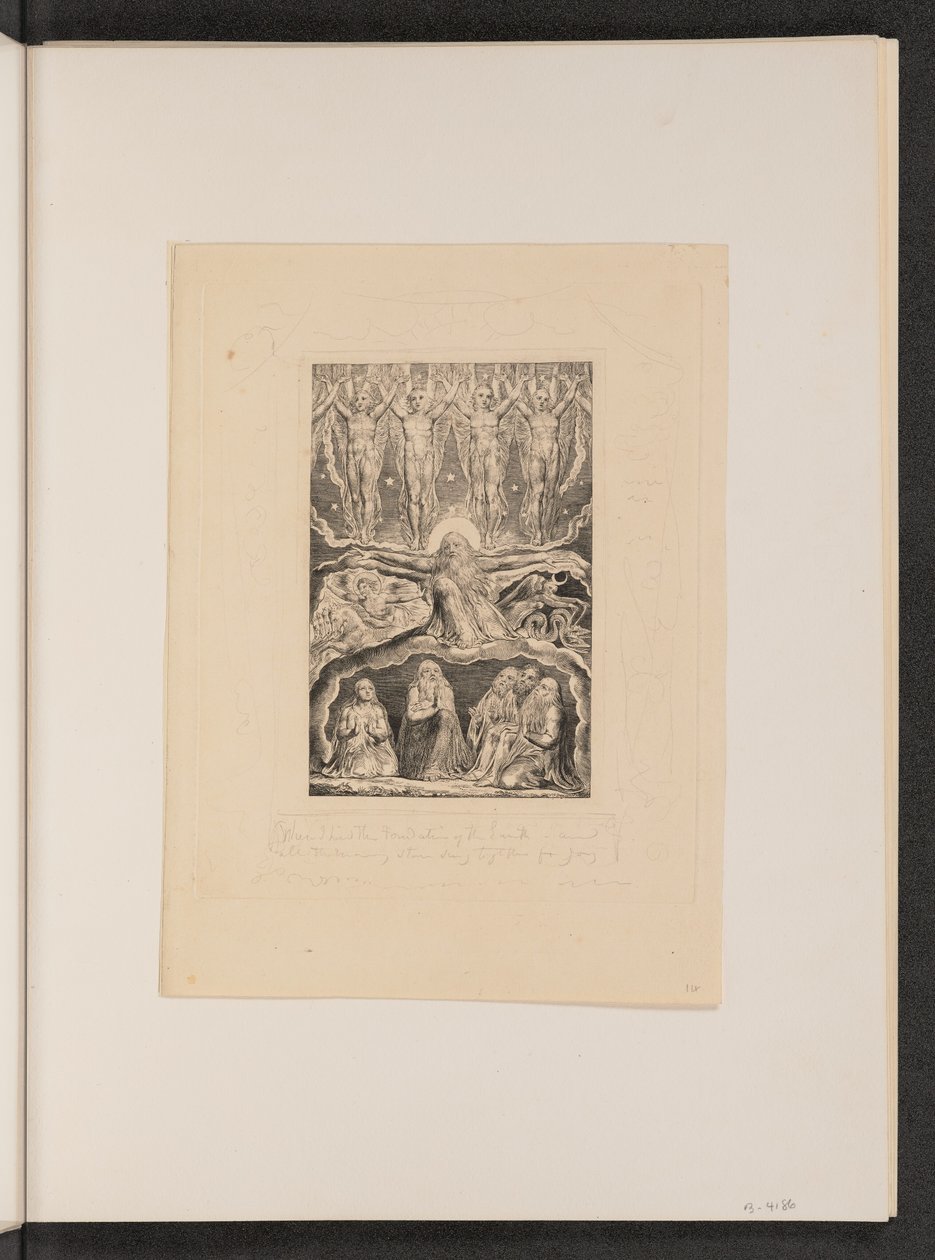 Quando as Estrelas Matinais Cantaram Juntas, 1825. de William Blake