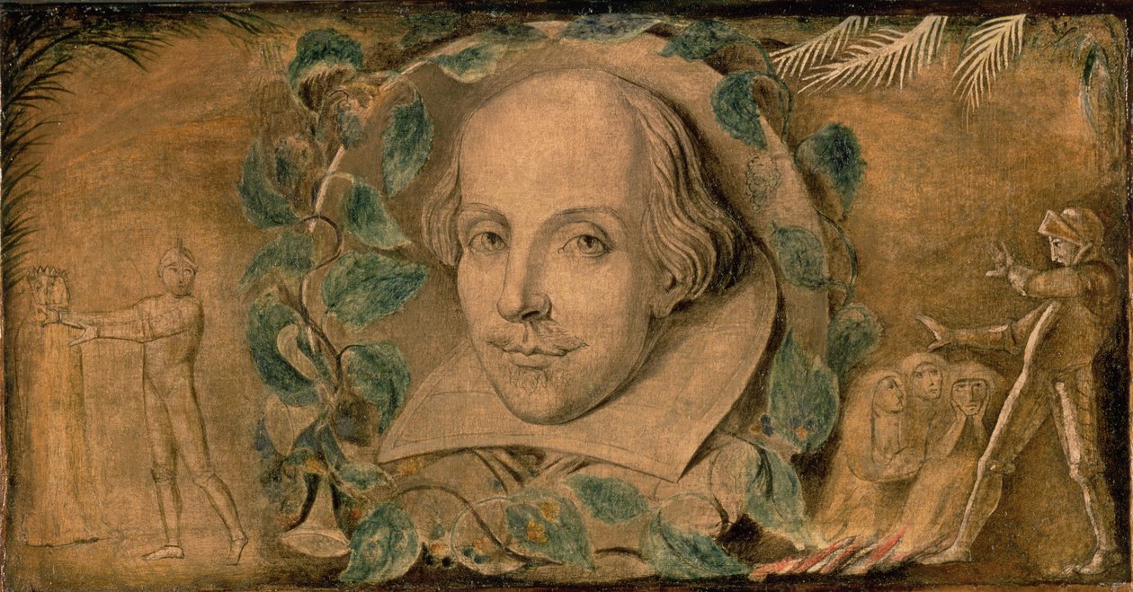 William Shakespeare, c.1800-03 (têmpera sobre tela) de William Blake