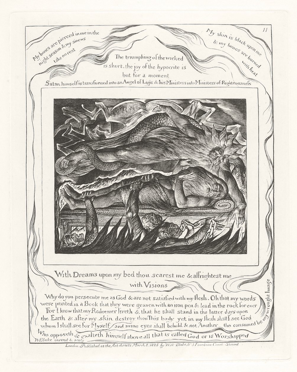 Com sonhos na minha cama me assustas e me afetas com visões. de William Blake